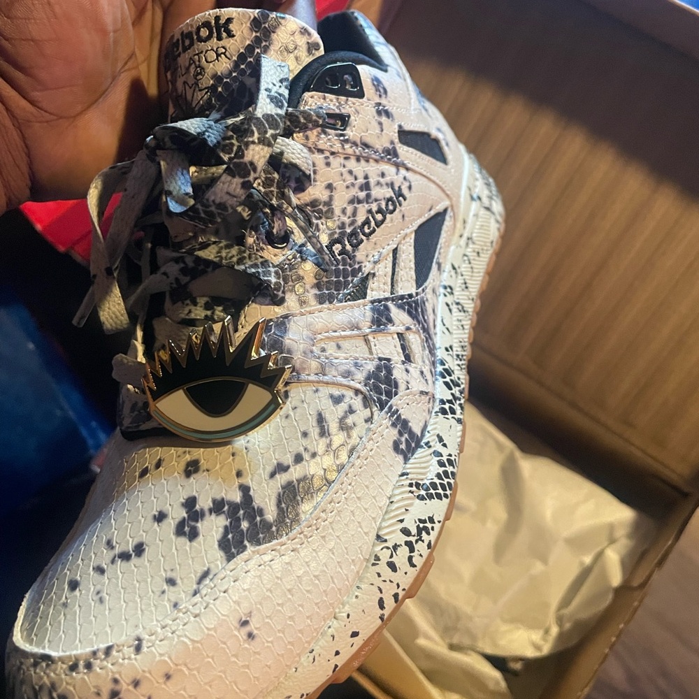 Reebok Sneakers - Black and White Pattern